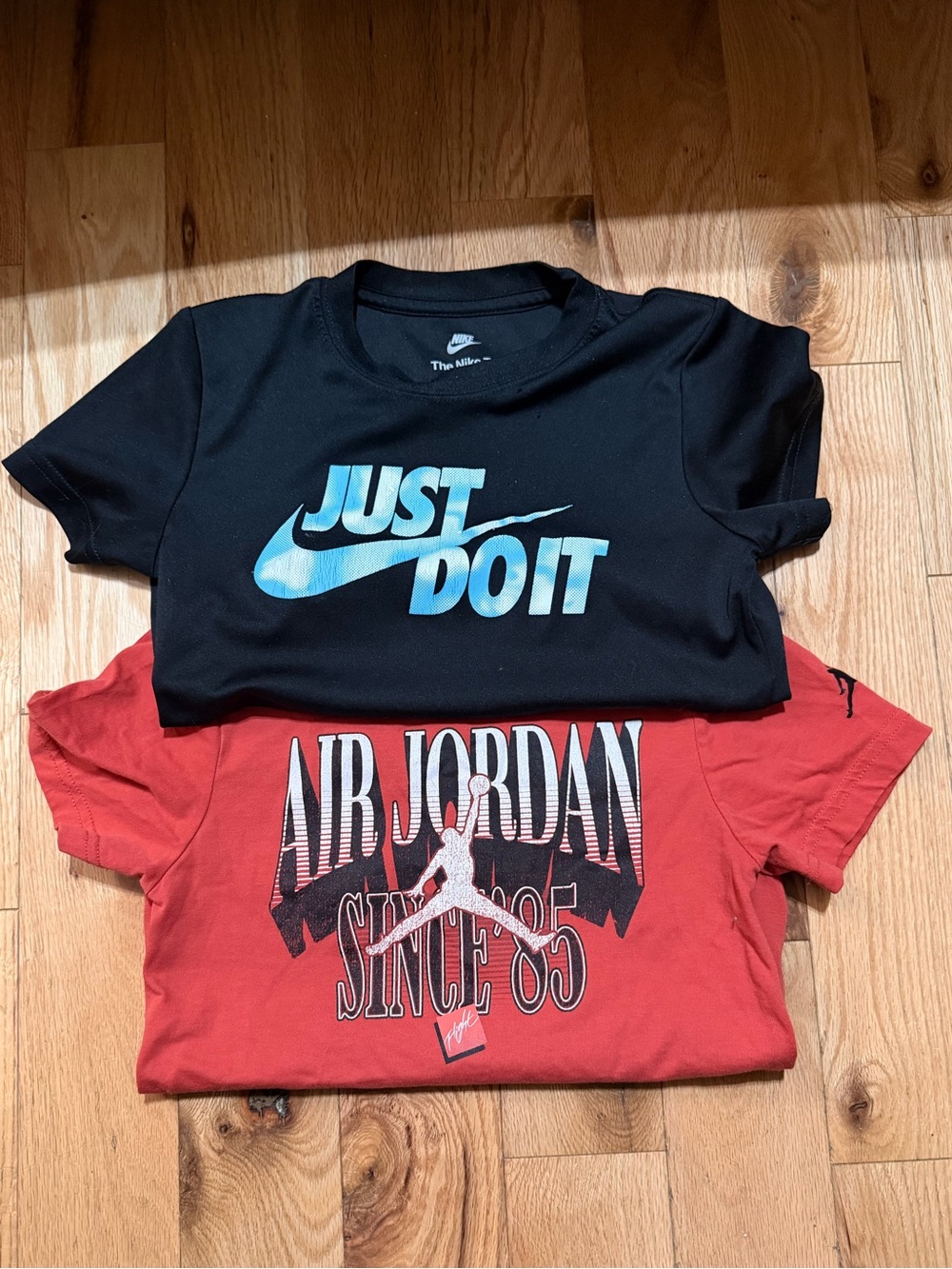 Bundle of 2 T-shirts: Nike & Jordan Graphic Tees | Boys Size 6 / 7 (Fit Same)